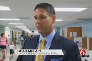 Attorney Chad McLain Interviewed by KOTV News About Graves McLain Free Backpack Program